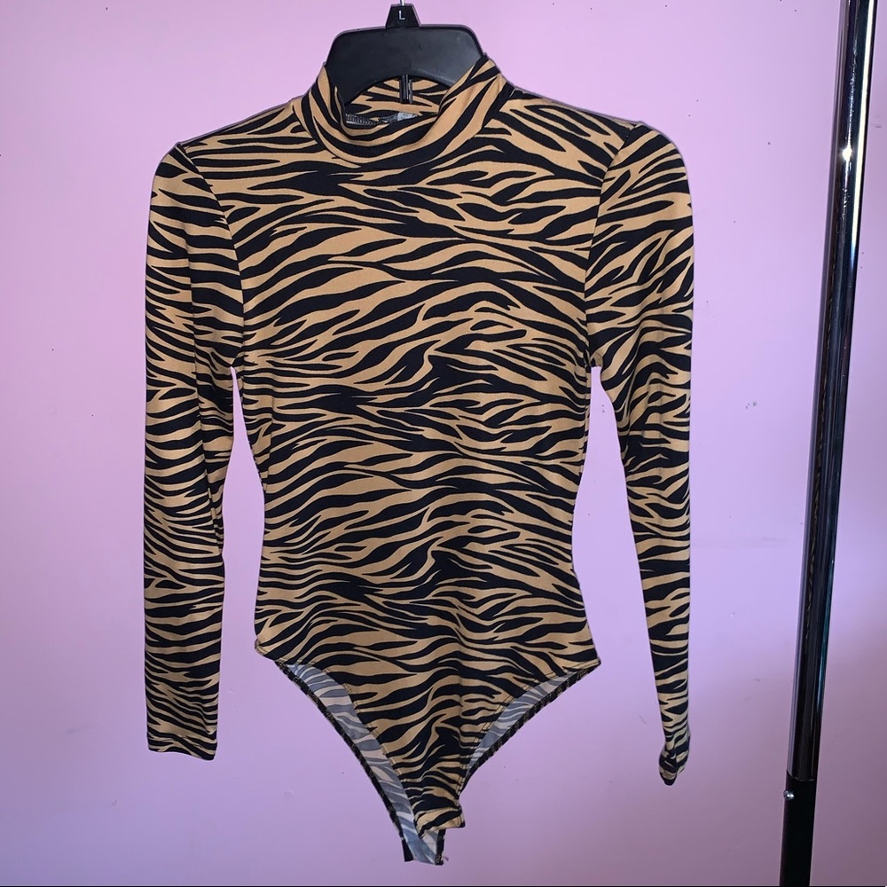 Tiger striped body suit